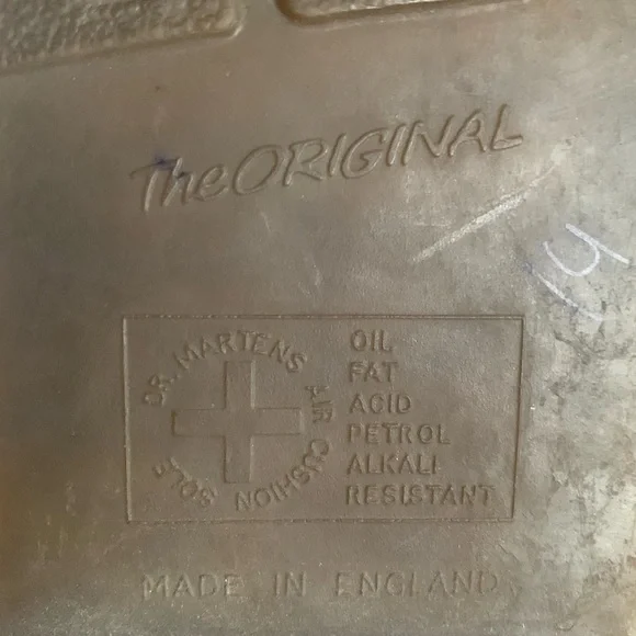 RARE VTG Dr. Martens Made in England 939 Leather Tan Boots Size 10 - Picture 9 of 9